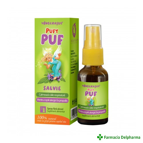PufyPuf Salvie spray fara alcool Ingerasul x 20 ml, Dacia Plant