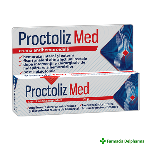 Proctoliz Med crema antihemoroidala x 25 g, Fiterman