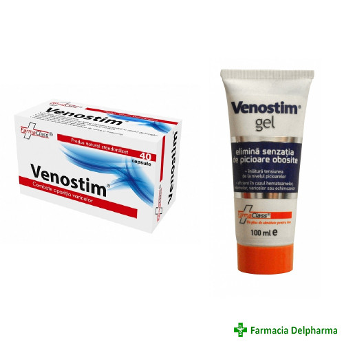 Venostim x 40 caps. + Venostim gel x 100 ml, Farma Class