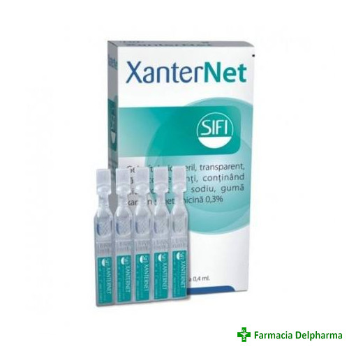 Xanternet gel oftalmic monodoze 0.4 ml x 10 buc