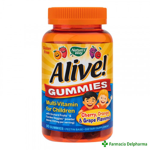 Alive gummies Multi-Vitamin Nature's Way x 90 jeleuri, Secom