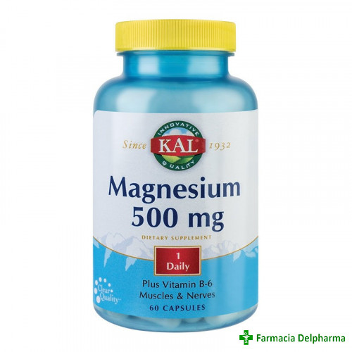 Magnesium 500 mg Kal x 60 caps., Secom