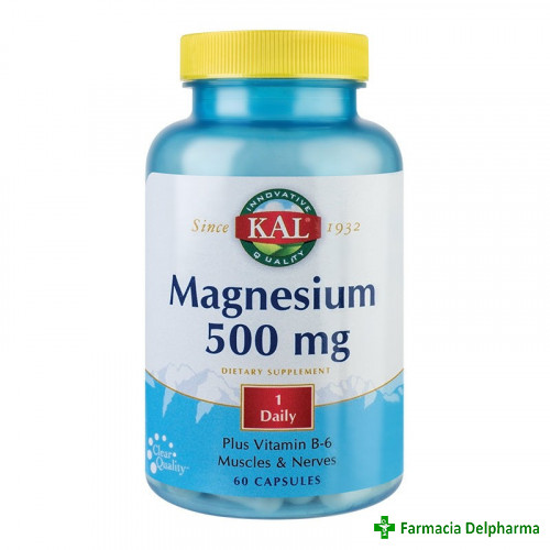 Magnesium 500 mg x 60 caps.