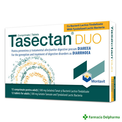 Tasectan DUO adulti 500 mg x 12 compr., Montavit