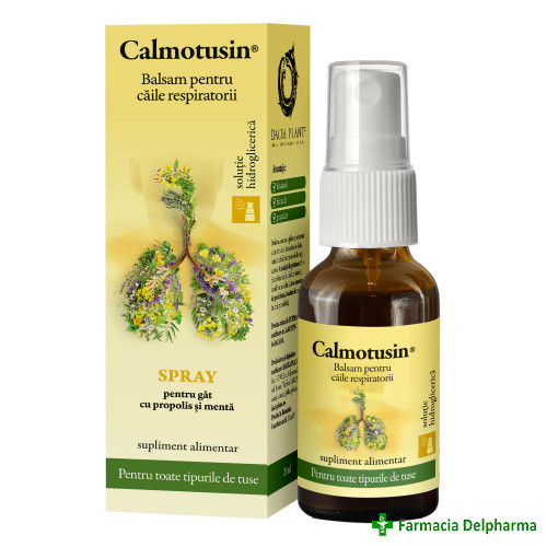 Calmotusin cu propolis si menta spray gat x 20 ml, Dacia Plant