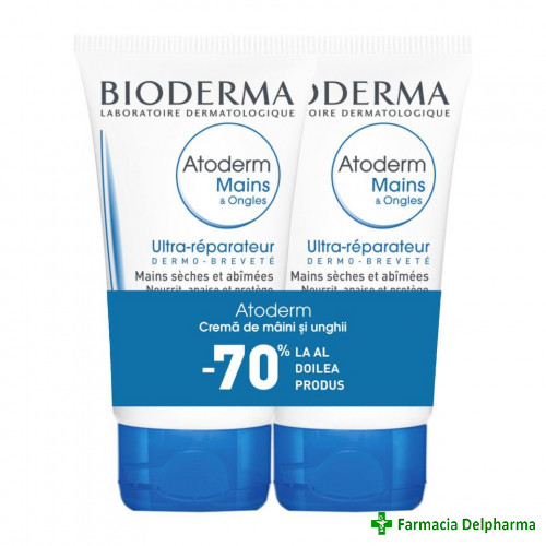 Atoderm Crema maini si unghii x 50 ml 1+1 (70%), Bioderma