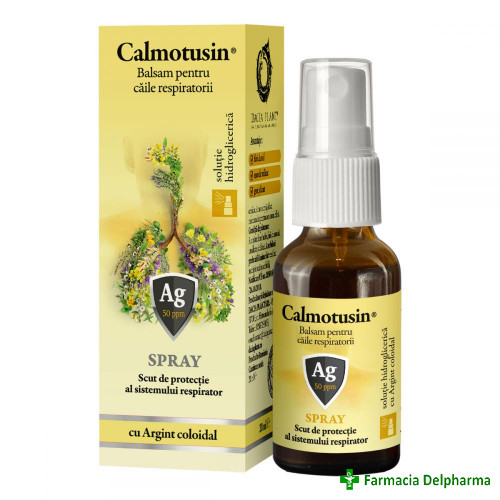 Calmotusin spray gat argint coloidal x 20 ml
