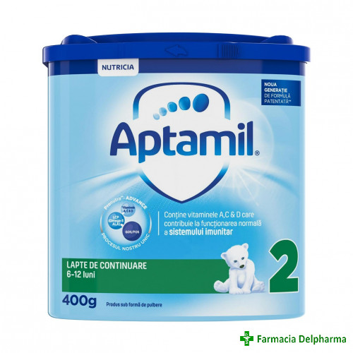 Lapte Aptamil 2 x 400 g, Nutricia