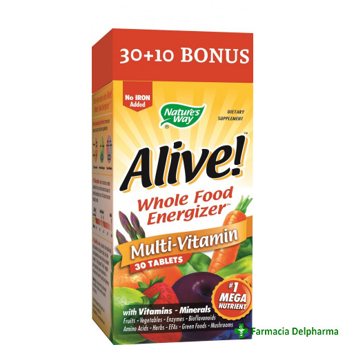 Alive Nature's Way x 30 compr. + 10 compr. gratis, Secom