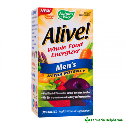 Alive Men Ultra Nature's Way x 30 compr., Secom