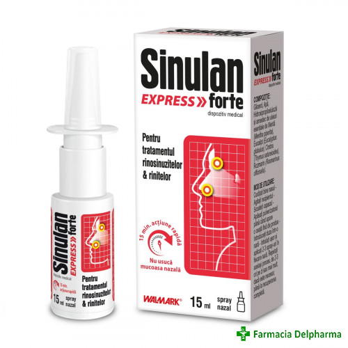Sinulan Express Forte spray nazal x 15 ml, Walmark
