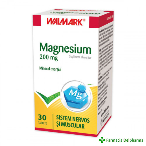 Magneziu 200 mg x 30 compr., Walmark