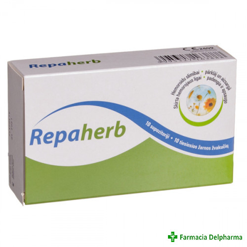 Repaherb pentru hemoroizi supozitoare x 10 buc., Egis