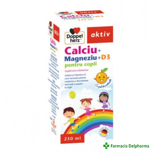 Calciu + Magneziu + Vitamina D3 sirop x 250 ml, Doppelherz
