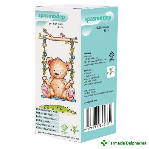 Spasmodep picaturi orale x 30 ml, Dr. Phyto