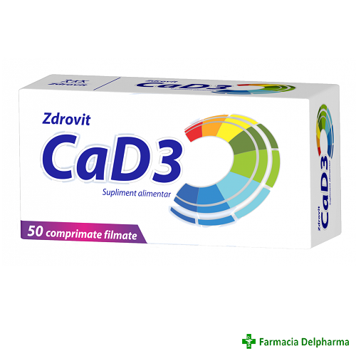 Calciu + Vitamina D3 x 50 compr., Zdrovit