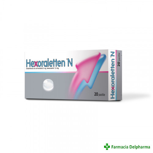 Hexoraletten N 5 mg+1,5 mg x 20 pastile, McNeil