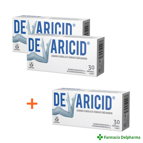 Devaricid x 30 compr., 2+1 gratis, Biofarm