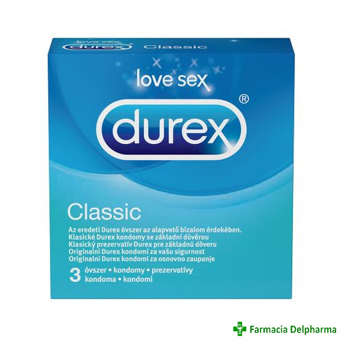 Prezervative Durex Classic x 3 buc., Durex