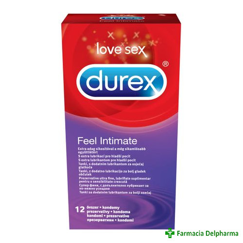 Prezervative Durex Feel Intimate x 12 buc., Durex