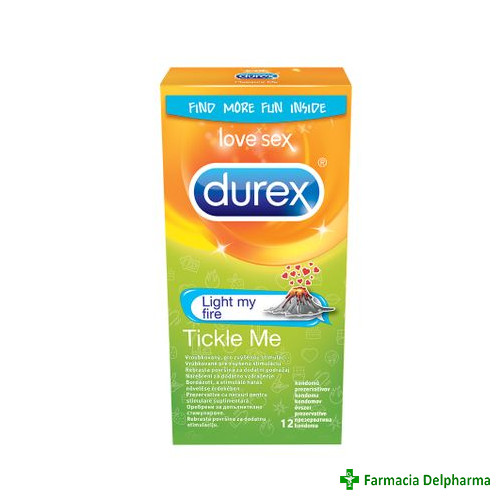 Prezervative Tickle Me x 12 buc., Durex