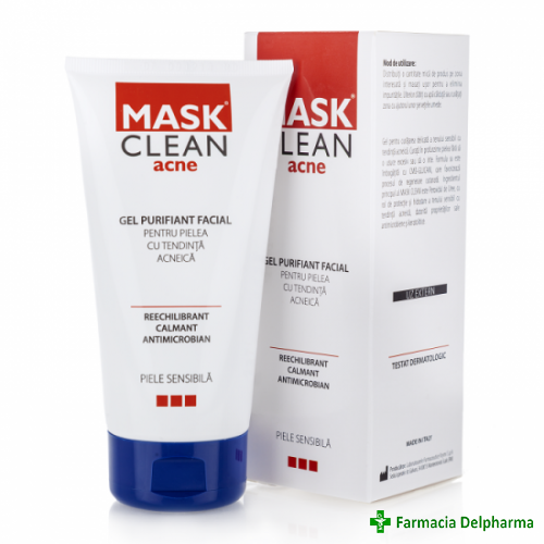 Mask clean acne gel purifiant facial x 150 ml