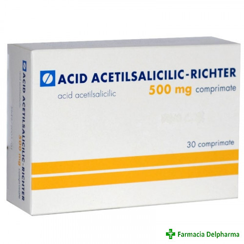 Acid Acetilsalicilic-Richter 500 mg x 30 compr., Gedeon Richter