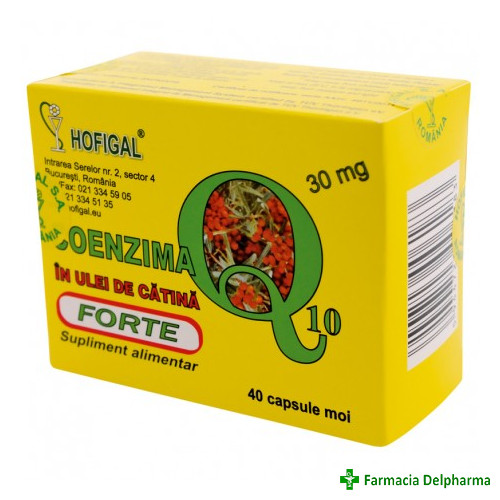 Coenzima Q10 Forte 30 mg in Ulei de Catina x 40 caps., Hofigal
