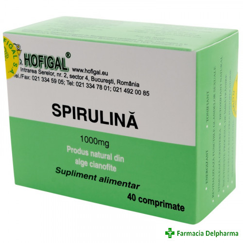 Spirulina 1000 mg x 40 compr., Hofigal
