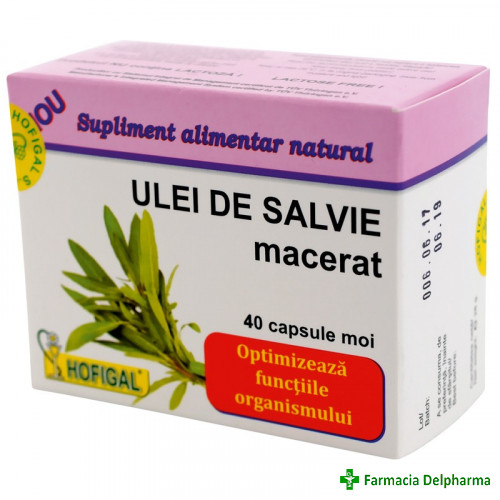 Ulei de Salvie macerat x 40 caps., Hofigal