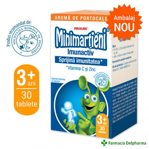 Minimartieni Imunactiv cu portocale x 30 compr., Walmark