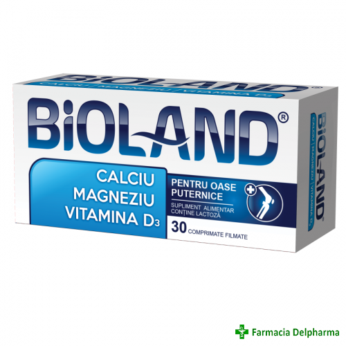 Bioland Calciu + Magneziu + Vitamina D3 x 30 compr., Biofarm