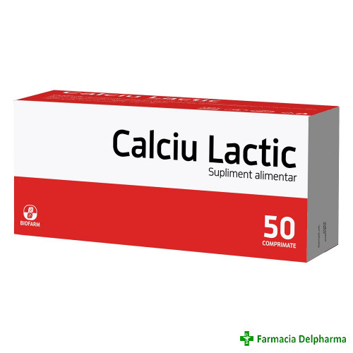 Calciu Lactic x 50 compr., Biofarm