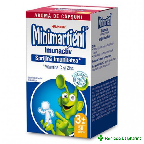 Minimartieni Imunactiv cu capsuni x 50 compr., Walmark