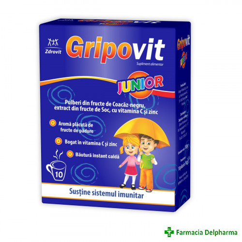 Gripovit Junior x 10 plicuri, Zdrovit